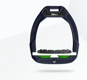 Flex-On Safe-On Sicherheitssteigbügel mit Ultra Grip Neigung in Marine Weiß Grün – Bild 1 von 1