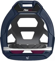 Flex-On Safe-On Sicherheitssteigbügel mit Ultra Grip Neigung in Marine Weiß Rosa – Bild 1 von 1