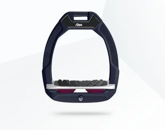 Flex-On Safe-On Sicherheitssteigbügel mit Ultra Grip Neigung in Rot Grau Lila – Bild 1 von 1