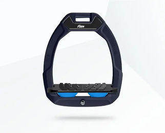 Flex-On Safe-On Sicherheitssteigbügel mit Ultra Grip Neigung in Rot/Schwarz/Blau – Bild 1 von 1
