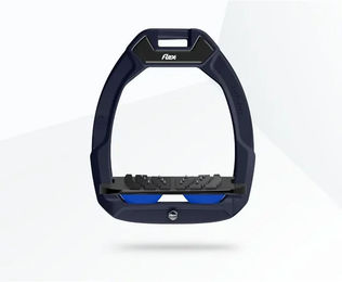 Flex-On Safe-On Sicherheitssteigbügel mit Ultra Grip Neigung in Rot/Schwarz/Blau – Bild 1 von 1