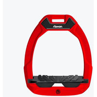 Produktbild von Flex-On Safe-On Sicherheitssteigbügel mit Ultra Grip Neigung in Rot/Schwarz/Schwarz