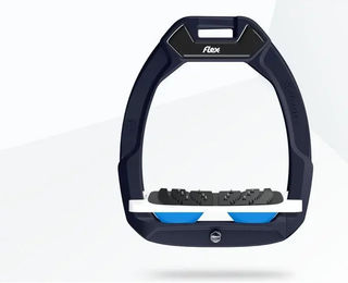 Flex-On Safe-On Sicherheitssteigbügel mit Ultra Grip Neigung in Rot Weiß Blau – Bild 1 von 1