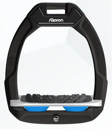 Flex-On Safe-On Sicherheitssteigbügel mit Ultra Grip Neigung in Schwarz Grau Blau – Bild 1 von 1