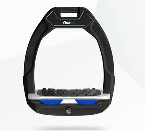 Flex-On Safe-On Sicherheitssteigbügel mit Ultra Grip Neigung in Schwarz Grau Blau – Bild 1 von 1