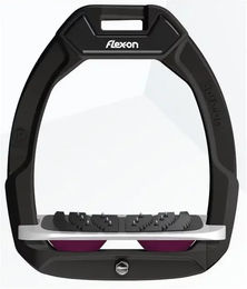 Flex-On Safe-On Sicherheitssteigbügel mit Ultra Grip Neigung in Schwarz Grau Pflaume – Bild 1 von 1