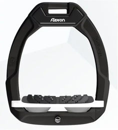 Flex-On Safe-On Sicherheitssteigbügel mit Ultra Grip Neigung in Schwarz Weiß Grau – Bild 1 von 1