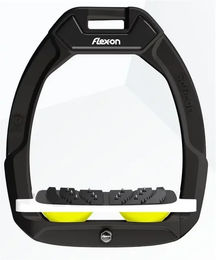 Flex-On Safe-On Sicherheitssteigbügel mit Ultra Grip Neigung in Schwarz Weiß Rot – Bild 1 von 1