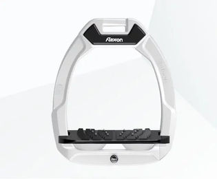 Flex-On Safe-On Sicherheitssteigbügel mit Ultra Grip Neigung in Weiß/Schwarz – Bild 1 von 1