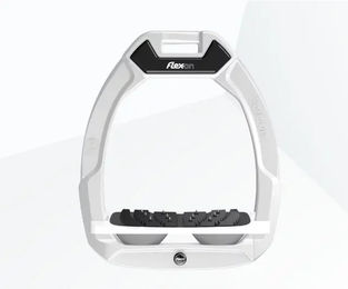 Flex-On Safe-On Sicherheitssteigbügel mit Ultra Grip Neigung in Weiß/Weiß/Grau – Bild 1 von 1