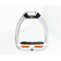 Produktbild von Flex-On Safe-On Sicherheitssteigbügel mit Ultra Grip Neigung in Weiß-Weiß-Orange