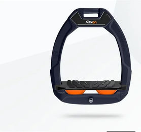 Flex-On Safe-On Sicherheitssteigbügel mit Ultra Grip Neigungsfunktion Blau Schwarz Orange – Bild 1 von 1