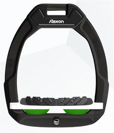 Flex-On Safe-On Sicherheitssteigbügel mit Ultra Grip Neigungsfunktion in Schwarz Weiß Grün – Bild 1 von 1