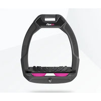 Produktbild von Flex-On Safe-On Sicherheitssteigbügel mit Ultra Grip Neigungswinkel in Anthrazit Schwarz Rosa