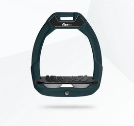 Flex-On Safe-On Sicherheitssteigbügel mit Ultra Grip Neigungswinkel in Grün Schwarz Grau – Bild 1 von 1