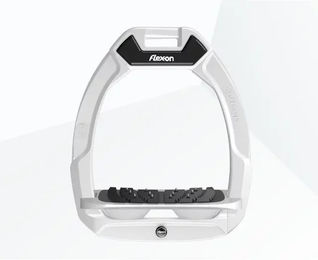 Flex-On Safe-On Sicherheitssteigbügel mit Ultra Grip Schräge in Weiß/Grau/Weiß – Bild 1 von 1