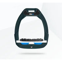 Produktbild von Flex-On Safe-On Sicherheitssteigbügel mit Ultra Grip Technologie für Reiter in Grün Weiß Blau