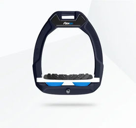 Flex-On Safe-On Sicherheitssteigbügel mit Ultra Grip Technologie für Reiter in Grün Weiß Blau – Bild 1 von 1