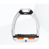 Produktbild von Flex-On Safe-On Sicherheitssteigbügel mit Ultra Grip Technologie für Reiter in Weiß Schwarz Orange