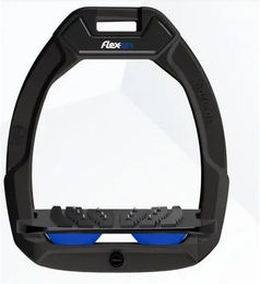 Flex-On Safe-On Sicherheitssteigbügel mit Ultra Grip und Neigung in Schwarz/Blau – Bild 1 von 1