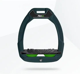 Flex-On Safe-On Sicherheitssteigbügel neigbar mit Ultra Grip in Grün/Schwarz/Grün – Bild 1 von 1