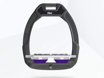 Flex-On Safe-On Sicherheitssteigbügel Plat Grip Anthrazit Grau Lila – Bild 1 von 1