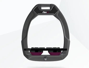 Flex-On Safe-On Sicherheitssteigbügel Plat Grip Anthrazit Schwarz Lila – Bild 1 von 1