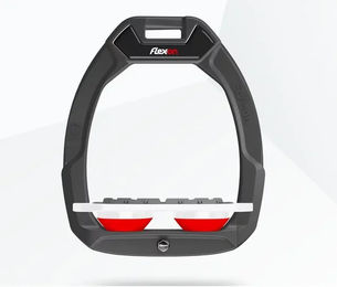 Flex-On Safe-On Sicherheitssteigbügel Plat Grip Anthrazit Weiß Rot – Bild 1 von 1