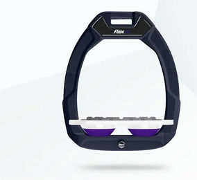 Flex-On Safe-On Sicherheitssteigbügel Plat Grip Blau Weiß Violett – Bild 1 von 1