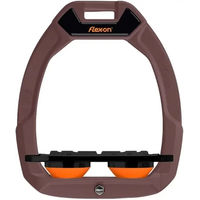 Produktbild von Flex-On Safe-On Sicherheitssteigbügel Plat Grip Braun Schwarz Orange für Pferde
