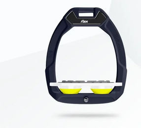 Flex-On Safe-On Sicherheitssteigbügel Plat Grip Braun Weiß Gelb – Bild 1 von 1