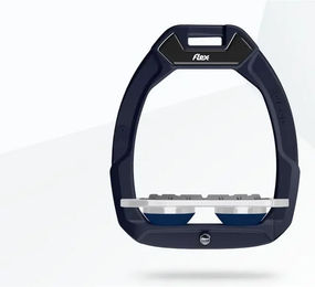 Flex-On Safe-On Sicherheitssteigbügel Plat Grip für Pferde Braun Grau Marine – Bild 1 von 1