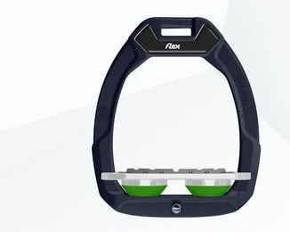 Flex-On Safe-On Sicherheitssteigbügel Plat Grip für Pferde in Braun Grau Grün – Bild 1 von 1
