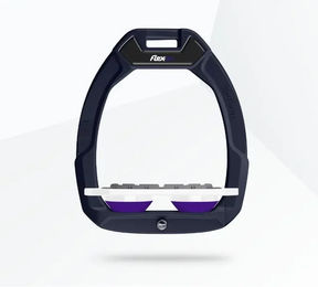 Flex-On Safe-On Sicherheitssteigbügel Plat Grip Grün Weiß Violet für Pferde – Bild 1 von 1