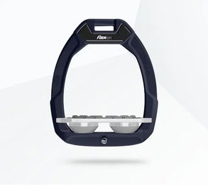 Flex-On Safe-On Sicherheitssteigbügel Plat Grip Marine/Grau/Grau für Pferde – Bild 1 von 1