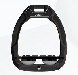 Flex-On Safe-On Sicherheitssteigbügel Plat Grip Schwarz Grau für Pferde – Bild 1 von 1