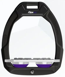 Flex-On Safe-On Sicherheitssteigbügel Plat Grip Schwarz Grau Violett – Bild 1 von 1