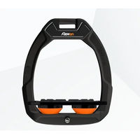 Produktbild von Flex-On Safe-On Sicherheitssteigbügel Plat Grip Schwarz/Orange für Pferde
