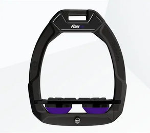 Flex-On Safe-On Sicherheitssteigbügel Plat Grip Schwarz/Schwarz/Violett – Bild 1 von 1