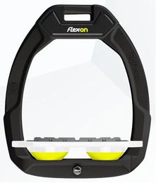 Flex-On Safe-On Sicherheitssteigbügel Plat Grip Schwarz Weiß Gelb – Bild 1 von 1