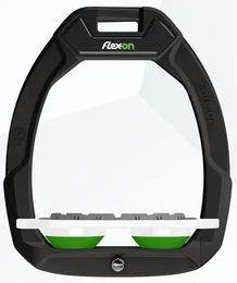 Flex-On Safe-On Sicherheitssteigbügel Plat Grip Schwarz Weiß Grün – Bild 1 von 1