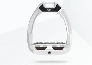 Flex-On Safe-On Sicherheitssteigbügel Plat Grip Weiß Grau Braun – Bild 1 von 1