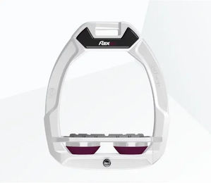 Flex-On Safe-On Sicherheitssteigbügel Plat Grip Weiß Grau Lila – Bild 1 von 1
