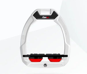 Flex-On Safe-On Sicherheitssteigbügel Plat Grip Weiß Schwarz Rot – Bild 1 von 1