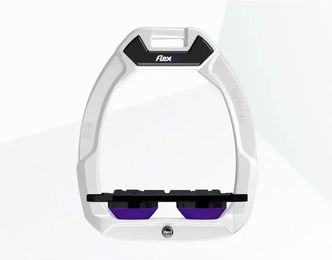 Flex-On Safe-On Sicherheitssteigbügel Plat Grip Weiß Schwarz Violett – Bild 1 von 1