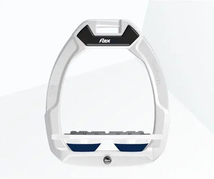 Flex-On Safe-On Sicherheitssteigbügel Plat Grip Weiß/Weiß/Mari für Pferde – Bild 1 von 1