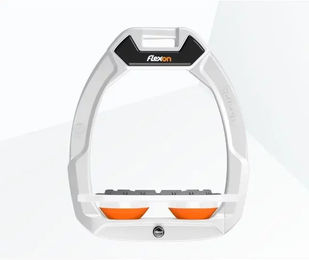 Flex-On Safe-On Sicherheitssteigbügel Plat Grip Weiß-Weiß-Orange – Bild 1 von 1