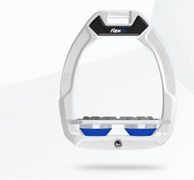 Flex-On Safe-On Sicherheitssteigbügel Reit-Stollen mit Grip in Weiß Grau Blau – Bild 1 von 1