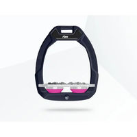 Produktbild von Flex-On Safe-On Sicherheitssteigbügel Reiten Flat Ultra Grip Rot Grau Rosa