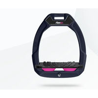Produktbild von Flex-On Safe-On Sicherheitssteigbügel Reitprofi Schräg Ultra Grip Marine Schwarz Rosa